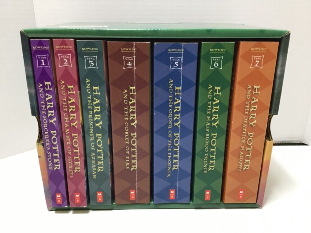 Harry Potter The Complete Series Boxed Set Paperback Books 1-7 JK Rowling Box